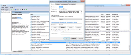 w32time-Dienst am Laufen.