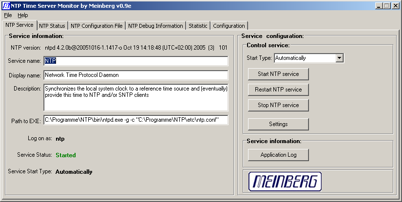NTP Time Server Monitor Statistics