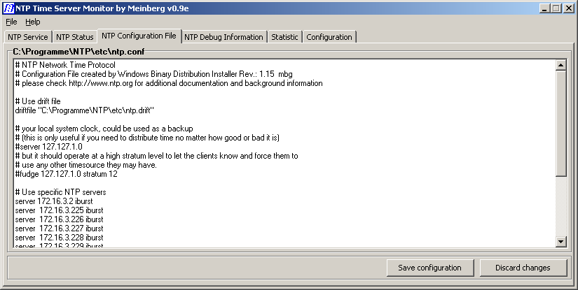 NTP Time Server Monitor Statistics